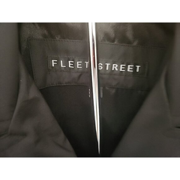 FLEET STREET Polyester/cotton Car Jacket Coat Womens size M Black With Belt - Picture 3 of 8